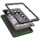 For iPad 9.7 2018 / Air / Air 2 Armor Holder Silicone Hybrid PC Tablet Case(Army Green Black) - 3