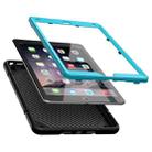 For iPad 9.7 2018 / Air / Air 2 Armor Holder Silicone Hybrid PC Tablet Case(Black Blue) - 3