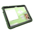 For iPad 2025 / 2022 Armor Holder Silicone Hybrid PC Tablet Case(Army Green Black) - 2