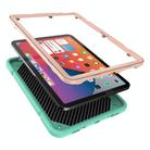 For iPad Air 11 2025 / 2024 Armor Holder Silicone Hybrid PC Tablet Case(Mint Green Gold) - 3