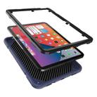 For iPad Air 11 2025 / 2024 Armor Holder Silicone Hybrid PC Tablet Case(Navy Blue Black) - 3