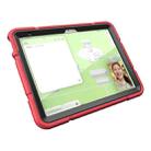 For iPad Air 11 2025 / 2024 Armor Holder Silicone Hybrid PC Tablet Case(Red Black) - 2
