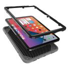 For iPad Air 11 2025 / 2024 Armor Holder Silicone Hybrid PC Tablet Case(Grey Black) - 3