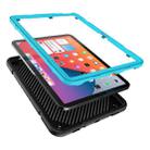 For iPad Air 11 2025 / 2024 Armor Holder Silicone Hybrid PC Tablet Case(Black Blue) - 3