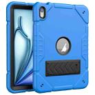 For iPad Air 11 2025 / 2024 Armor Holder Silicone Hybrid PC Tablet Case(Blue) - 1