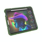 For iPad Pro 11 2022 / 2021 / 2020 Armor Holder Silicone Hybrid PC Tablet Case(Army Green Black) - 3