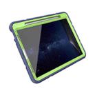 For iPad Pro 11 2022 / 2021 / 2020 Armor Holder Silicone Hybrid PC Tablet Case(Navy Yellow Green) - 3