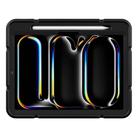 For iPad Pro 11 2024 Armor Holder Silicone Hybrid PC Tablet Case(Black) - 2