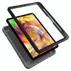 For iPad Pro 11 2024 Armor Holder Silicone Hybrid PC Tablet Case(Grey Black) - 3
