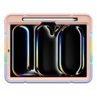 For iPad Pro 11 2024 Armor Holder Silicone Hybrid PC Tablet Case(Gradient Color Gold) - 2
