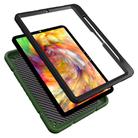 For iPad Pro 11 2024 Armor Holder Silicone Hybrid PC Tablet Case(Army Green Black) - 3