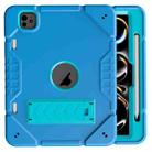 For iPad Pro 11 2024 Armor Holder Silicone Hybrid PC Tablet Case(Blue) - 1