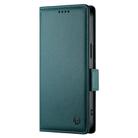 For iPhone 15 Pro Max Side Buckle Magnetic Frosted Leather Phone Case(Dark Green) - 2