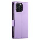 For iPhone 15 Pro Max Side Buckle Magnetic Frosted Leather Phone Case(Purple) - 3