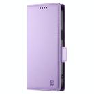 For iPhone 15 Pro Side Buckle Magnetic Frosted Leather Phone Case(Purple) - 2