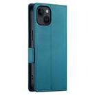For iPhone 14 Side Buckle Magnetic Frosted Leather Phone Case(Blue) - 3