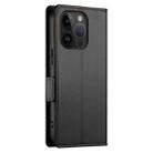 For iPhone 14 Pro Side Buckle Magnetic Frosted Leather Phone Case(Black) - 3