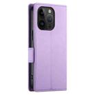 For iPhone 14 Pro Side Buckle Magnetic Frosted Leather Phone Case(Purple) - 3