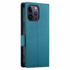 For iPhone 14 Pro Max Side Buckle Magnetic Frosted Leather Phone Case(Blue) - 3