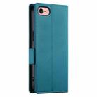 For iPhone SE 2022 / SE 2020 / 8 Side Buckle Magnetic Frosted Leather Phone Case(Blue) - 3