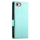 For iPhone SE 2022 / SE 2020 / 8 Side Buckle Magnetic Frosted Leather Phone Case(Mint Green) - 3