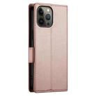 For iPhone 13 Pro Max Side Buckle Magnetic Frosted Leather Phone Case(Rose Gold) - 3