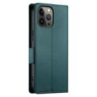 For iPhone 13 Pro Max Side Buckle Magnetic Frosted Leather Phone Case(Dark Green) - 3