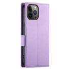 For iPhone 13 Pro Max Side Buckle Magnetic Frosted Leather Phone Case(Purple) - 3