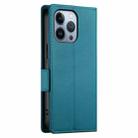 For iPhone 13 Pro Side Buckle Magnetic Frosted Leather Phone Case(Blue) - 3