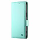 For iPhone 13 Pro Side Buckle Magnetic Frosted Leather Phone Case(Mint Green) - 2