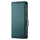 For iPhone 13 Pro Side Buckle Magnetic Frosted Leather Phone Case(Dark Green) - 2