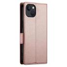 For iPhone 13 Side Buckle Magnetic Frosted Leather Phone Case(Rose Gold) - 3