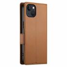 For iPhone 13 Side Buckle Magnetic Frosted Leather Phone Case(Brown) - 3