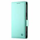 For iPhone 13 mini Side Buckle Magnetic Frosted Leather Phone Case(Mint Green) - 2