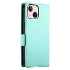 For iPhone 13 mini Side Buckle Magnetic Frosted Leather Phone Case(Mint Green) - 3