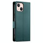 For iPhone 13 mini Side Buckle Magnetic Frosted Leather Phone Case(Dark Green) - 3