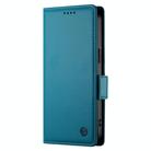 For iPhone 12 Pro Max Side Buckle Magnetic Frosted Leather Phone Case(Blue) - 2