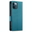 For iPhone 12 Pro Max Side Buckle Magnetic Frosted Leather Phone Case(Blue) - 3