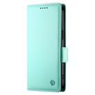 For iPhone 12 Pro Max Side Buckle Magnetic Frosted Leather Phone Case(Mint Green) - 2