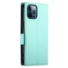 For iPhone 12 Pro Max Side Buckle Magnetic Frosted Leather Phone Case(Mint Green) - 3