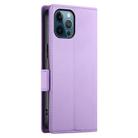 For iPhone 12 Pro Max Side Buckle Magnetic Frosted Leather Phone Case(Purple) - 3