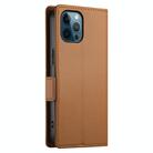For iPhone 12 Pro Max Side Buckle Magnetic Frosted Leather Phone Case(Brown) - 3