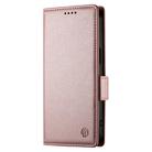 For iPhone 12 mini Side Buckle Magnetic Frosted Leather Phone Case(Rose Gold) - 2
