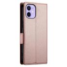 For iPhone 12 mini Side Buckle Magnetic Frosted Leather Phone Case(Rose Gold) - 3