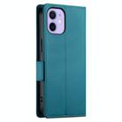 For iPhone 12 mini Side Buckle Magnetic Frosted Leather Phone Case(Blue) - 3