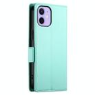 For iPhone 12 mini Side Buckle Magnetic Frosted Leather Phone Case(Mint Green) - 3