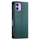 For iPhone 12 mini Side Buckle Magnetic Frosted Leather Phone Case(Dark Green) - 3