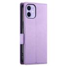 For iPhone 12 mini Side Buckle Magnetic Frosted Leather Phone Case(Purple) - 3