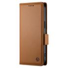 For iPhone 12 mini Side Buckle Magnetic Frosted Leather Phone Case(Brown) - 2