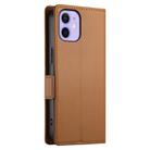 For iPhone 12 mini Side Buckle Magnetic Frosted Leather Phone Case(Brown) - 3